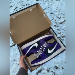 Nike Air Jordan 1 Low 'Court Purple' Men’s Size 10.5